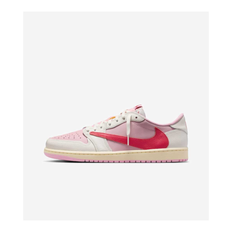 Travis Scott x Air Jordan 1 Retro Low OG 'Sail Tropical Pink' IQ7604 101 - authenticated by H4YF