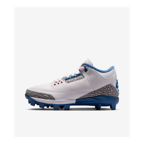 Jordan 3 Retro MCS "True Blue" Baseball Cleats FZ8627-101 - authenticated by H4YF