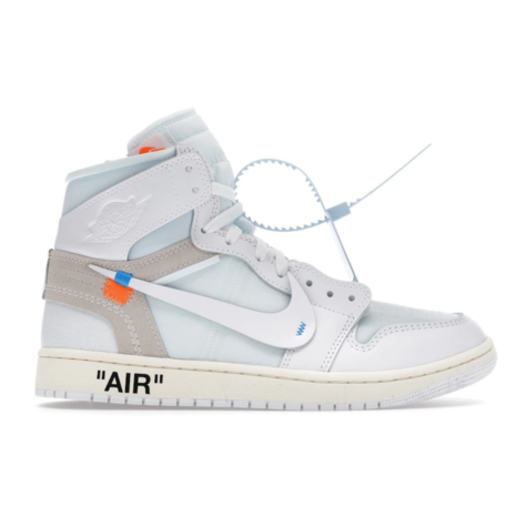 Virgil Abloh Archive x Air Jordan 1 Retro High OG 'Alaska' AA3834 100 - authenticated by H4YF