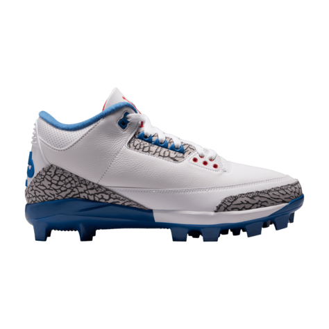 Jordan 3 Retro MCS "True Blue" Baseball Cleats