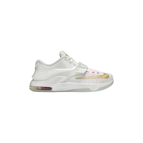 Nike KD 7 PRM “Aunt Pearl” — White/Metallic Gold-Pink Pow-Pure Platinum (706858-176)