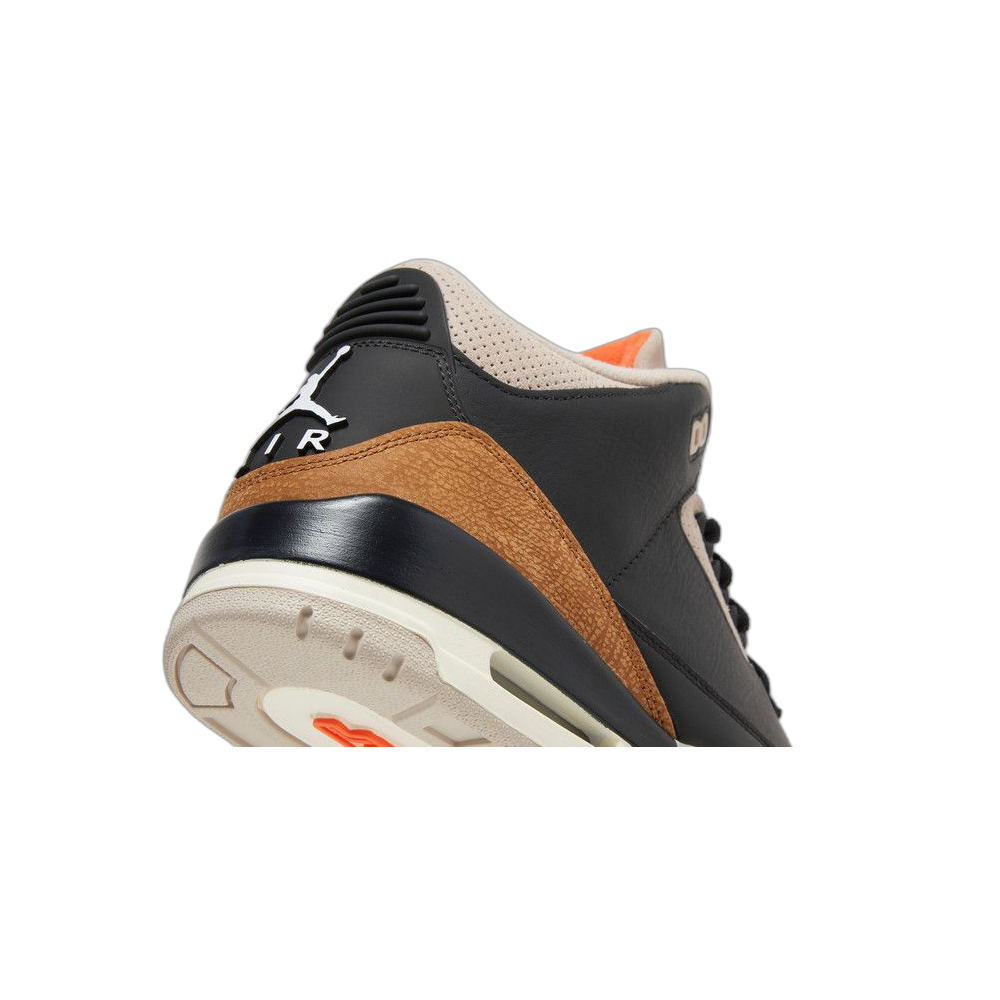 Air Jordan 3 “Desert Elephant” — Black/Rush Orange-Fossil Stone-Sail (CT8532-008)