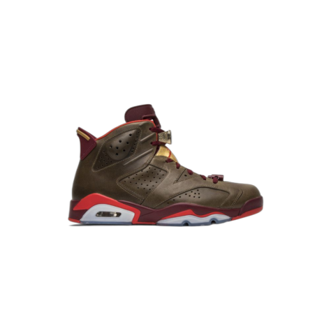 Air Jordan 6 “Cigar” — Raw Umber/Team Red-Metallic Gold-Challenge Red (384664-250)