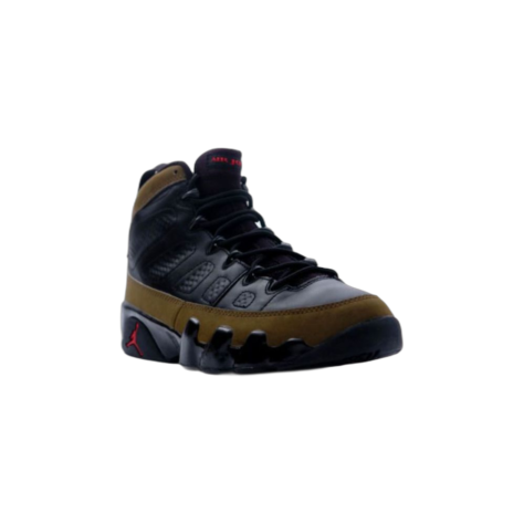 Air Jordan 9 “Olive” — Black/Light Olive-True Red (302370-031)