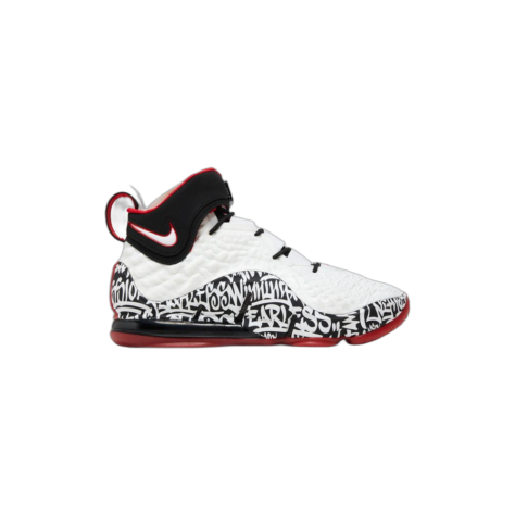Nike LeBron 17 “Graffiti” — White/University Red-Black (CT6052-100)
