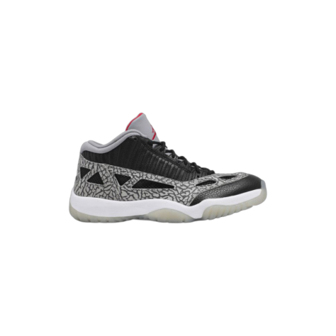 Air Jordan 11 Low IE “Black Cement” — Black/Fire Red-Cement Grey-White (919712-006)