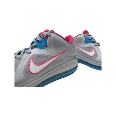 Nike LeBron 9 Low — Wolf Grey/White-Dynamic Blue-Fireberry (510811-002)