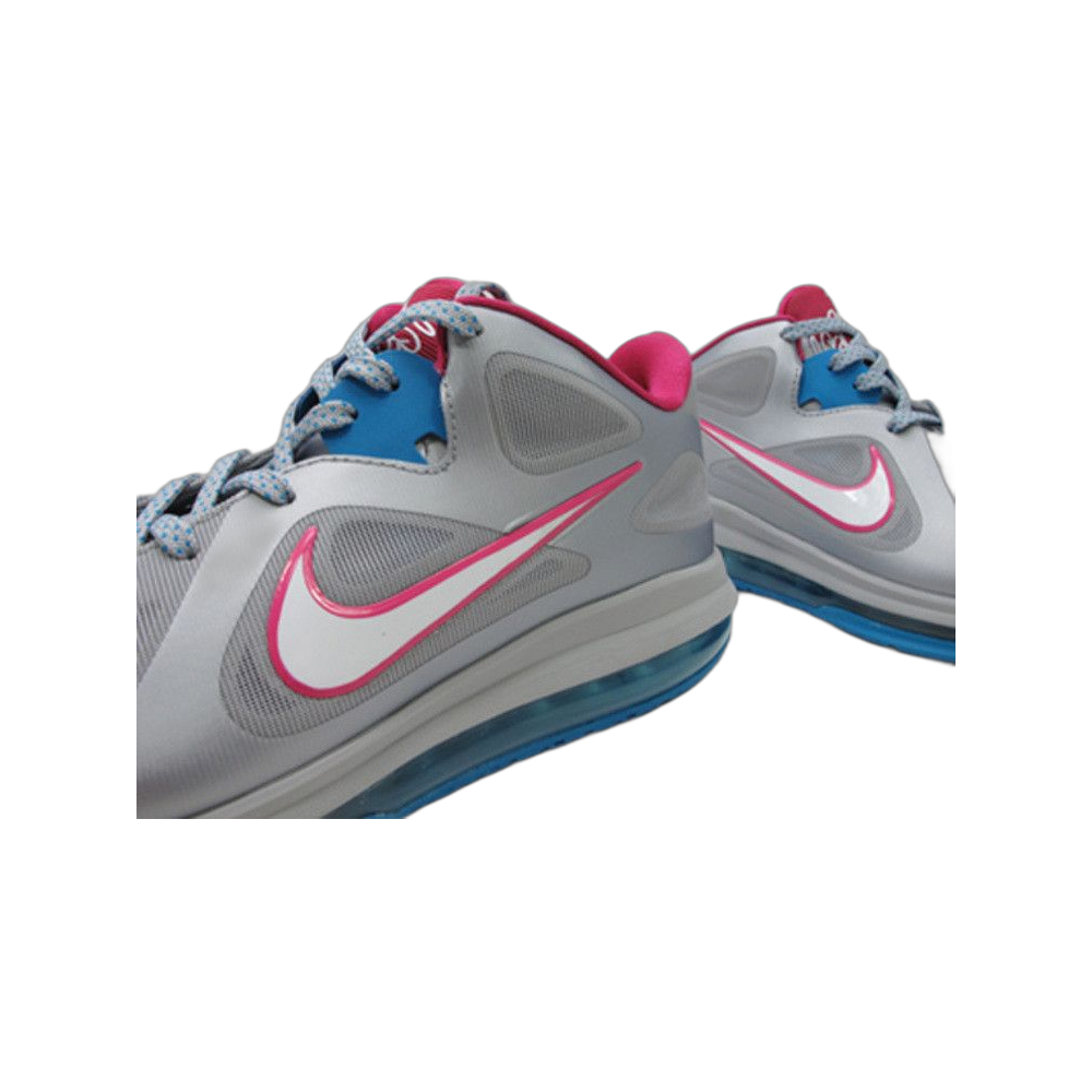 Nike LeBron 9 Low — Wolf Grey/White-Dynamic Blue-Fireberry (510811-002)