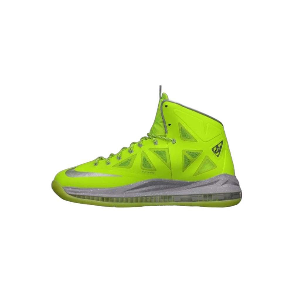 Nike LeBron X — Volt/Wolf Grey-Pure Platinum (541100-700)