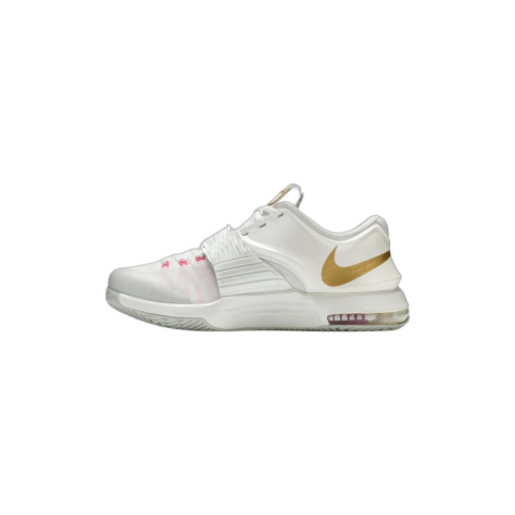 Nike KD 7 PRM “Aunt Pearl” — White/Metallic Gold-Pink Pow-Pure Platinum (706858-176)