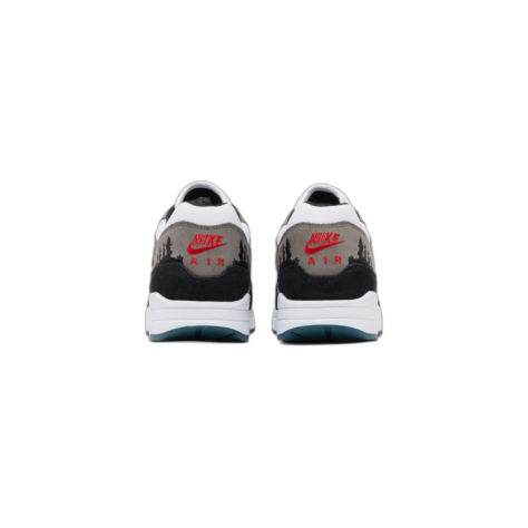 Nike Air Max 1 "Escape Treeline" — White/State Blue-Black-Soft Grey (FJ0698-100)