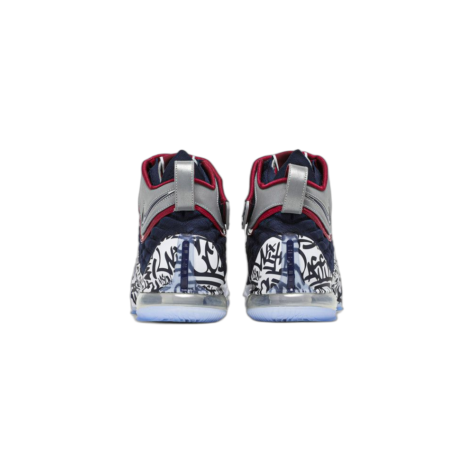 Nike LeBron 17 “Graffiti Cold Blue” — Midnight Navy/White-Varsity Crimson (CT6047-400)