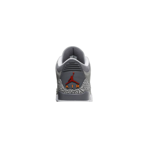 Air Jordan 3 “Cool Grey” — Silver/Light Graphite-Orange Peel-Sport Red (CT8532-012)