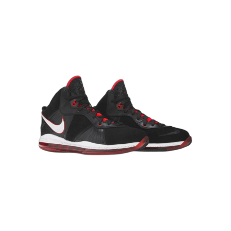Nike LeBron 8 "Heat" — Black/White-Varsity Red (417098-002)