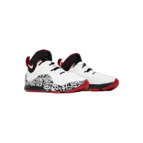 Nike LeBron 17 “Graffiti” — White/University Red-Black (CT6052-100)