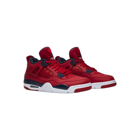 Air Jordan 4 SE “FIBA” — Gym Red/White-Metallic Gold-Obsidian (CI1184-617)