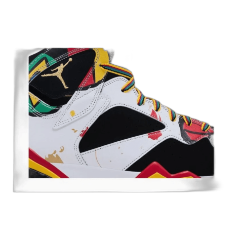 Air Jordan 7 Retro "Miró" White and Multi-Color