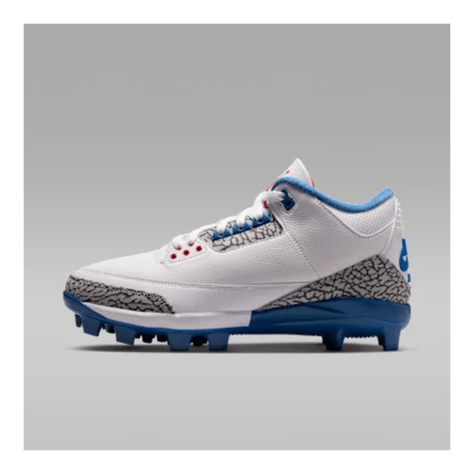 Jordan 3 Retro MCS "True Blue" Baseball Cleats