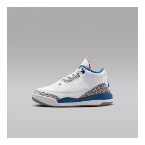 Jordan 3 Retro "True Blue" Little Kids'