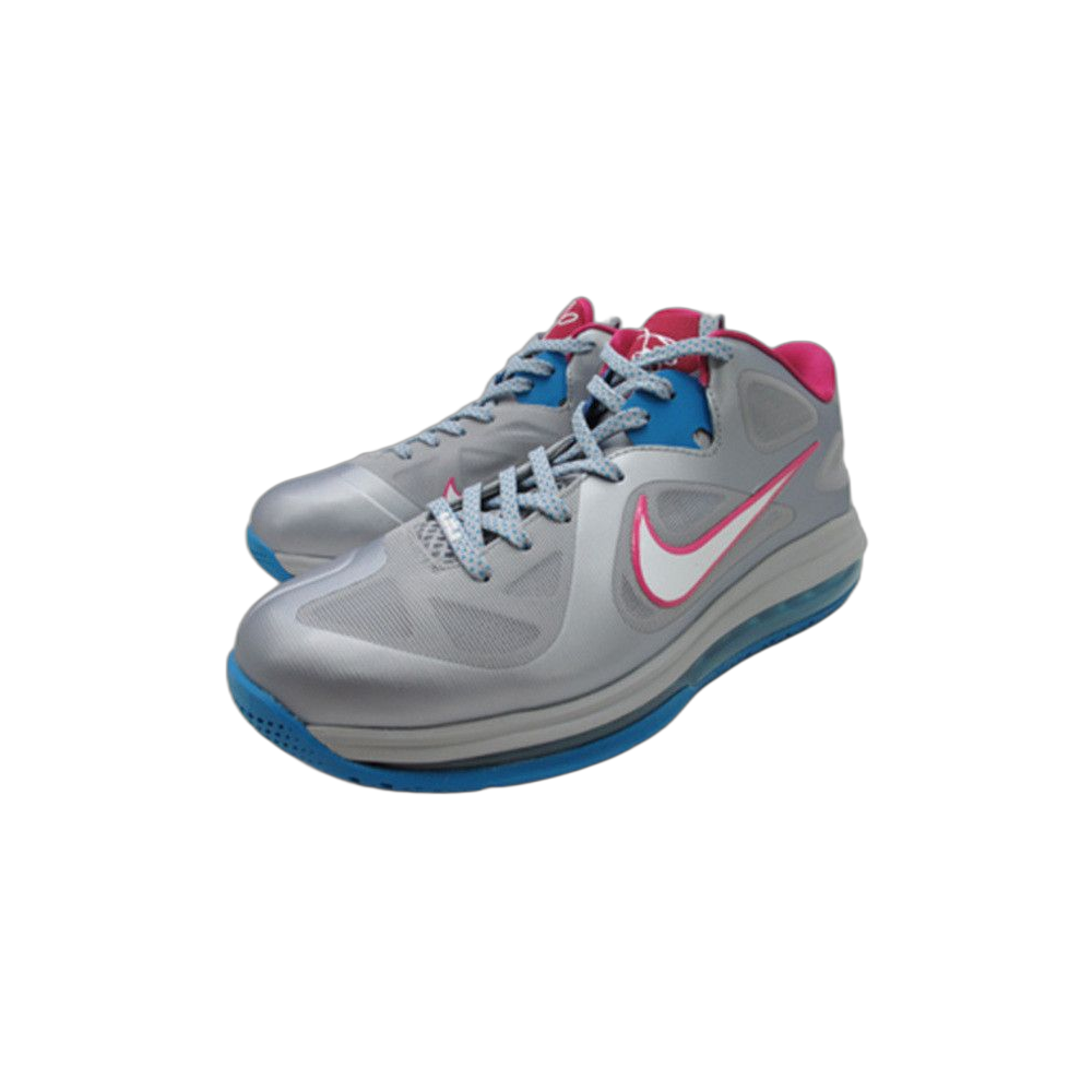 Nike LeBron 9 Low — Wolf Grey/White-Dynamic Blue-Fireberry (510811-002)