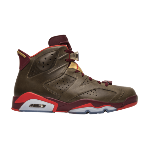 Air Jordan 6 “Cigar” — Raw Umber/Team Red-Metallic Gold-Challenge Red (384664-250)