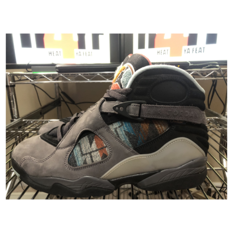 Air Jordan 8 N7 Pendleton — Thunder Grey/Light Graphite-Gold Suede-Black (CQ9601-001)