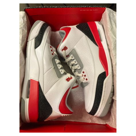Air Jordan 3 “Fire Red” — White/Fire Red-Silver-Black (136064-120)