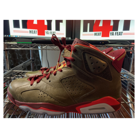 Air Jordan 6 “Cigar” — Raw Umber/Team Red-Metallic Gold-Challenge Red (384664 250)