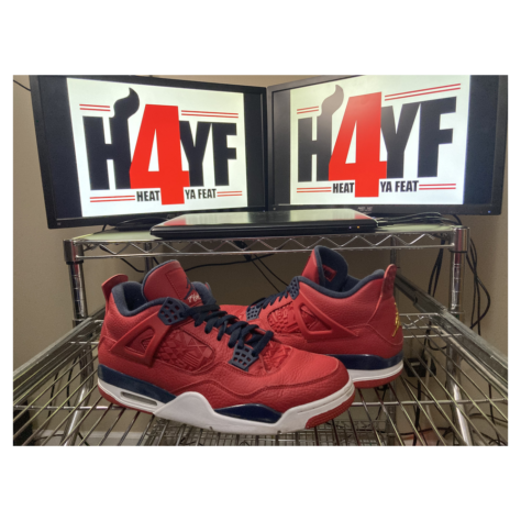 Air Jordan 4 SE “FIBA” — Gym Red/White-Metallic Gold-Obsidian (CI1184-617)