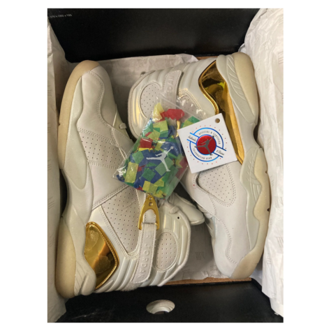 Air Jordan 8 “Champagne” — Light Bone/Metallic Gold-White (832821-030)