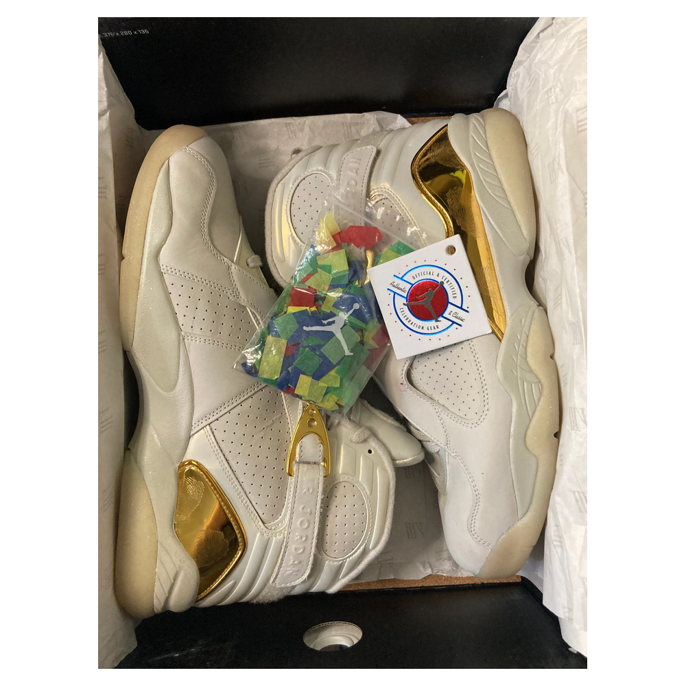 Air Jordan 8 “Champagne” — Light Bone/Metallic Gold-White (832821-030)