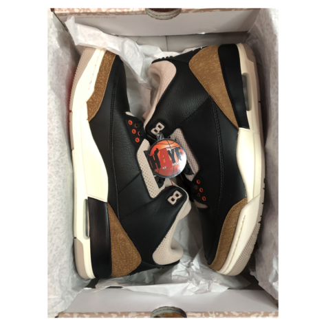 Air Jordan 3 “Desert Elephant” — Black/Rush Orange-Fossil Stone-Sail (CT8532-008)