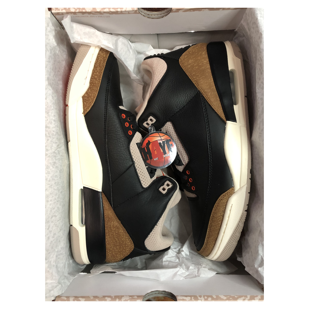 Air Jordan 3 “Desert Elephant” — Black/Rush Orange-Fossil Stone-Sail (CT8532-008)
