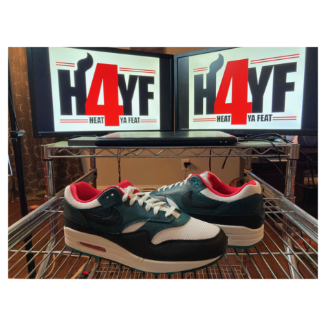 Nike Air Max 1 x LeBron "Liverpool" — White/Black-Varsity Red-Gorge Green-Geode Teal (FB8914-100)