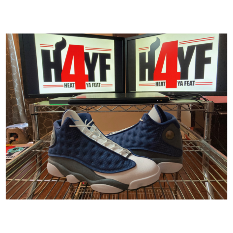Air Jordan 13 “Flint” — Navy/Flint Grey-White-University Blue (414571-404)