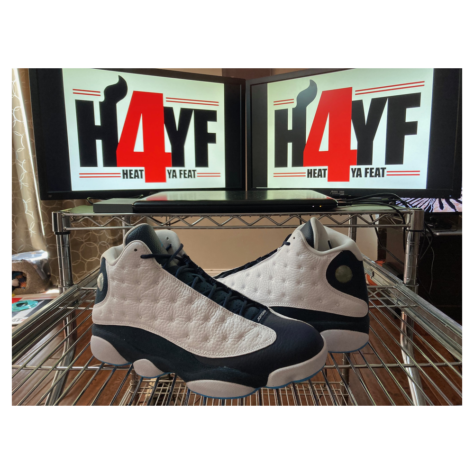 Air Jordan 13 “Obsidian” — White/Obsidian-Dark Powder Blue (414571-144)