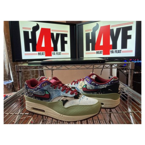 Concepts x Nike Air Max 1 “Mellow” — Oil Green/Multi-Color-Sail (DN1803-300)