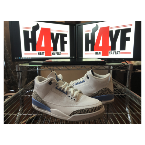 Air Jordan 3 “UNC” — White/Valor Blue-Tech Grey (CT8532-104)