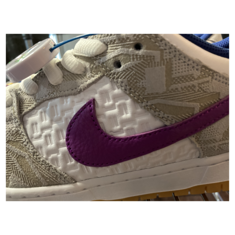 Rayssa Leal x Nike SB Dunk Low — Pure Platinum/Deep Royal Blue-Vivid Purple-White-Gum Yellow (FZ5251-001)