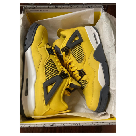 Air Jordan 4 “Lightning” — Tour Yellow/White-Dark Blue Grey (CT8527-700)
