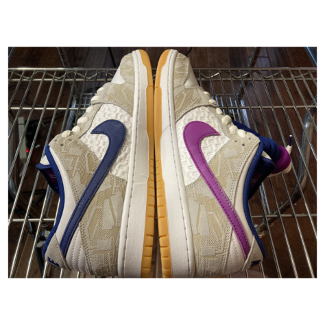 Rayssa Leal x Nike SB Dunk Low — Pure Platinum/Deep Royal Blue-Vivid Purple-White-Gum Yellow (FZ5251-001)