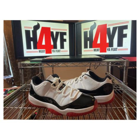 Air Jordan 11 Low "Concord Bred" — White/University Red/Black-True Red (AV2187-160)