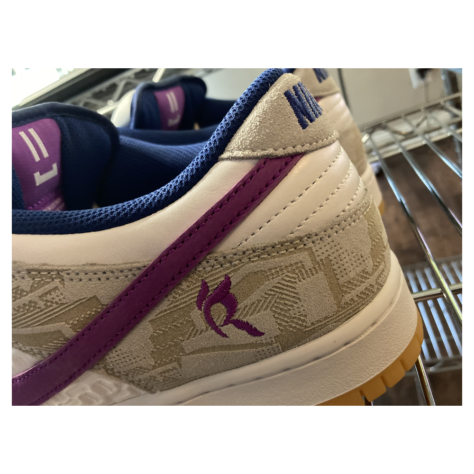 Rayssa Leal x Nike SB Dunk Low — Pure Platinum/Deep Royal Blue-Vivid Purple-White-Gum Yellow (FZ5251-001)
