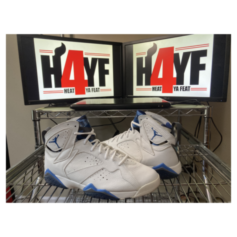 Air Jordan 7 "French Blue" 2002 — White/French Blue-Flint Grey (304775-141)