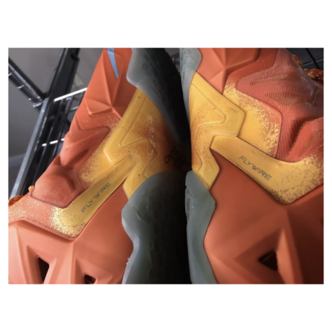 Nike LeBron 11 "Forging Iron" — Urban Orange/Light Armory Blue-Laser Orange (626376-800)
