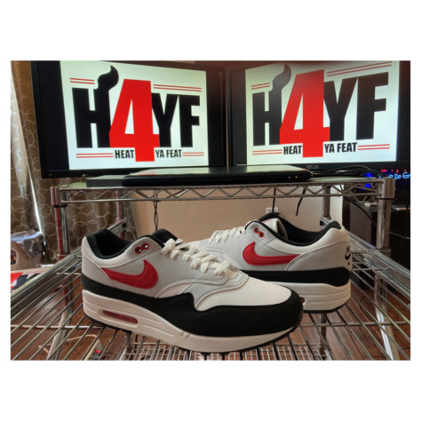 Nike Air Max 1 "Chili 2.0" — White/Pure Platinum-Black-University Red (FD9082-101)