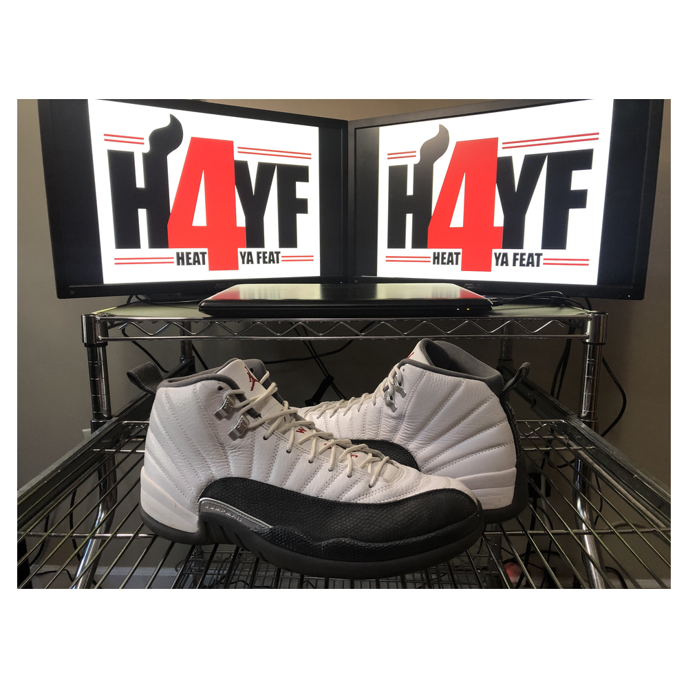 Air Jordan 12 “Flint” — White/Flint Grey-Metallic Silver (136001-102)