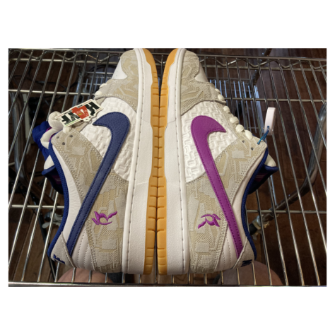 Rayssa Leal x Nike SB Dunk Low — Pure Platinum/Deep Royal Blue-Vivid Purple-White-Gum Yellow (FZ5251-001)