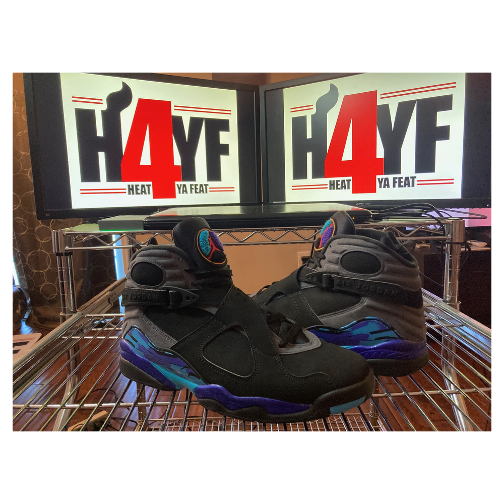 Air Jordan 8 “Aqua” — Black/True Red-Fling Grey-Bright Concord (305381-025)