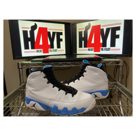 Air Jordan 9 Retro "Powder Blue" 2010 — White/University Blue (302370-103)
